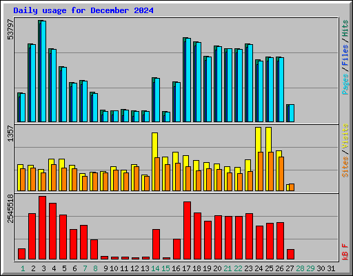 Daily usage for December 2024