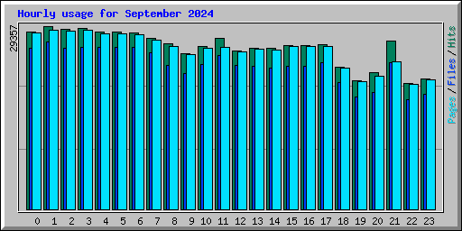 Hourly usage for September 2024