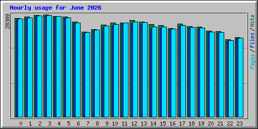 Hourly usage for June 2026