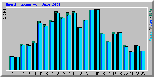 Hourly usage for July 2026