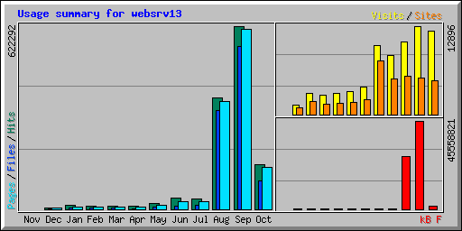 Usage summary for websrv13